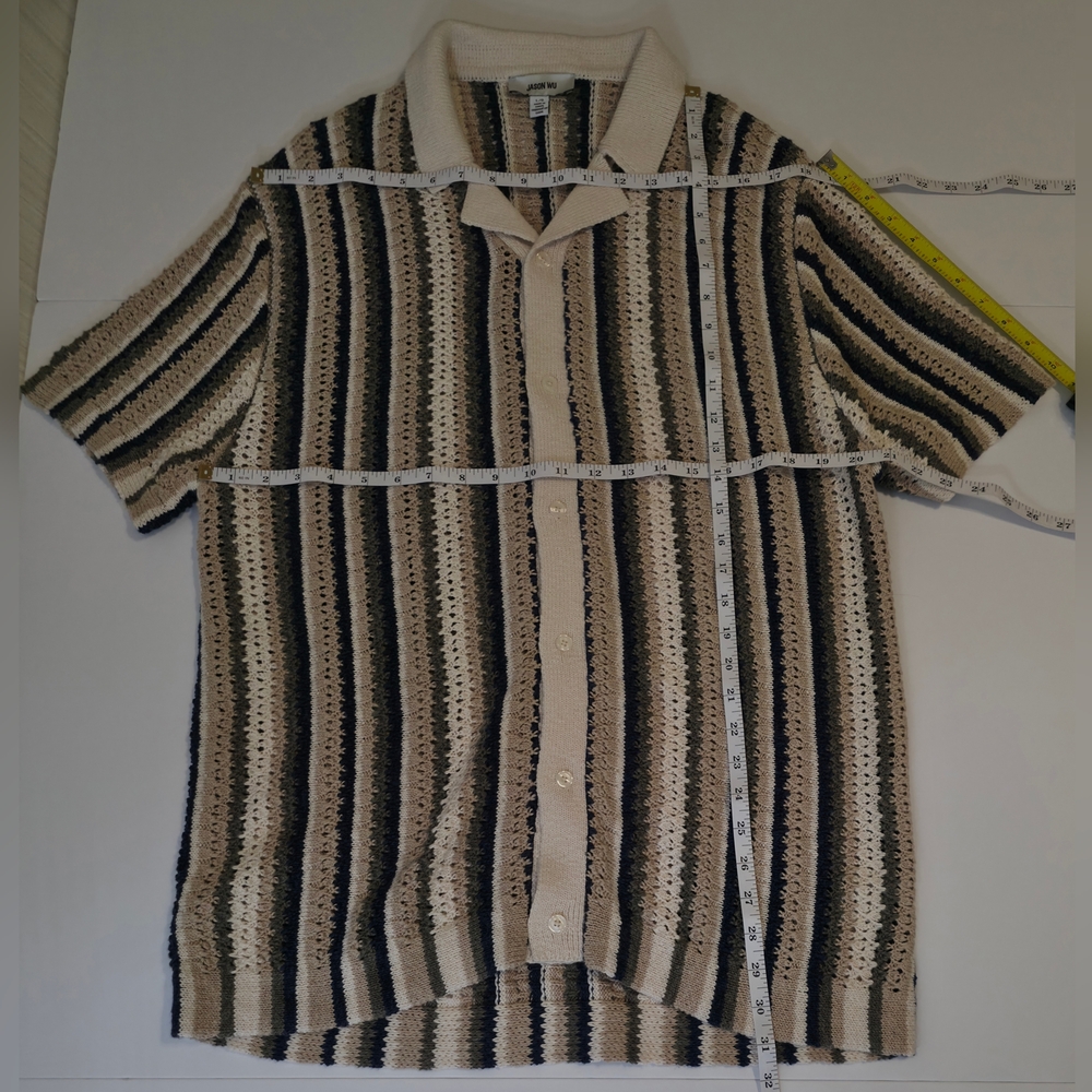 Jason Wu Stripe Open Stitch Camp Shirt